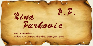 Mina Purković vizit kartica
